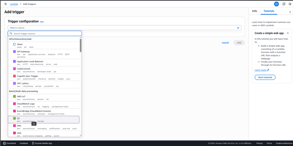 Configure S3 Event Trigger
