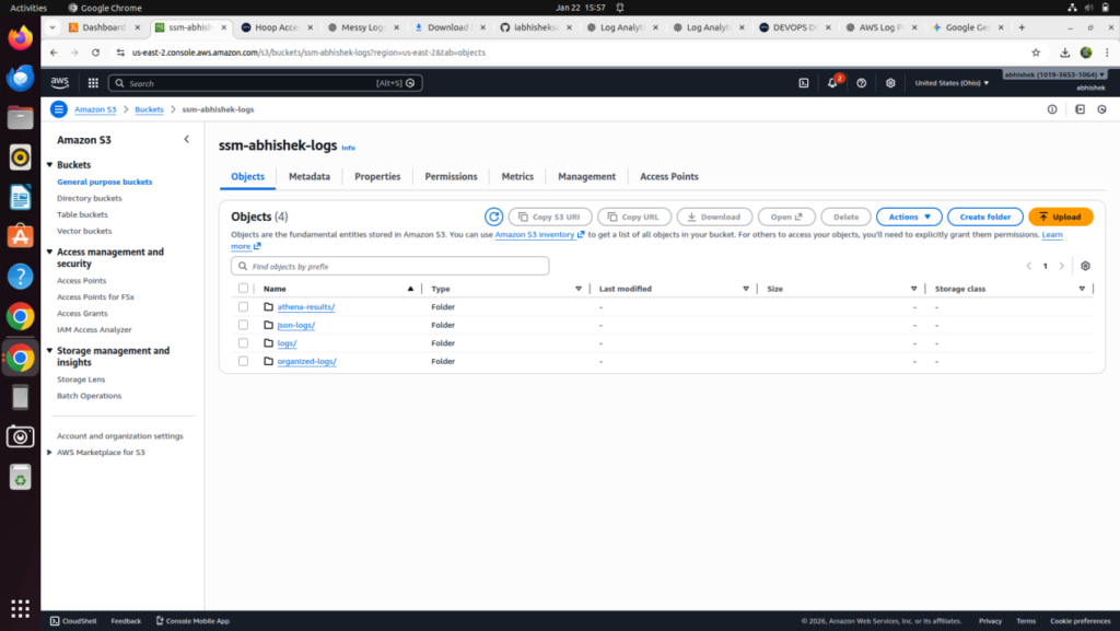 Verify Organized Logs in S3