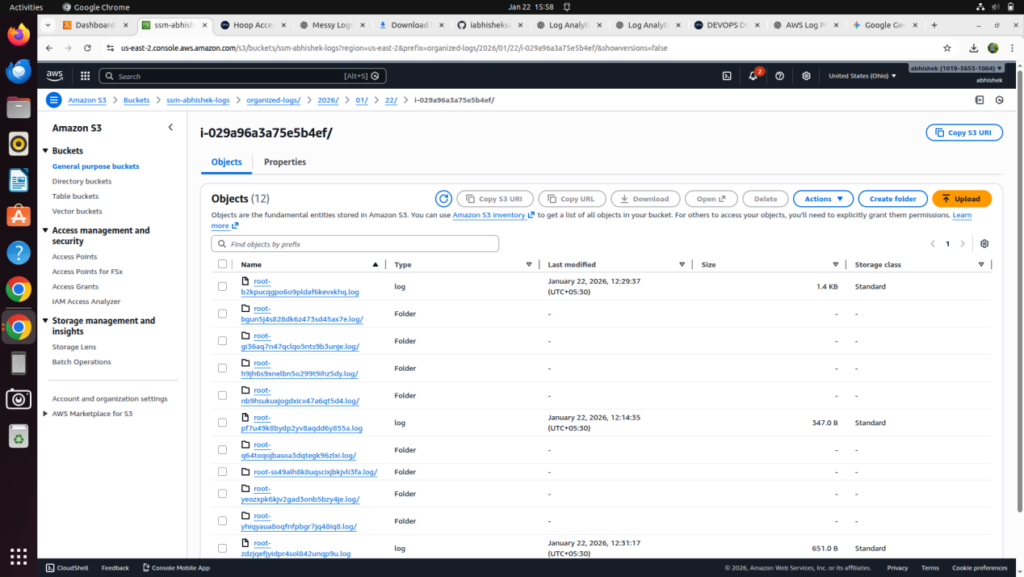 Verify Organized Logs in S3